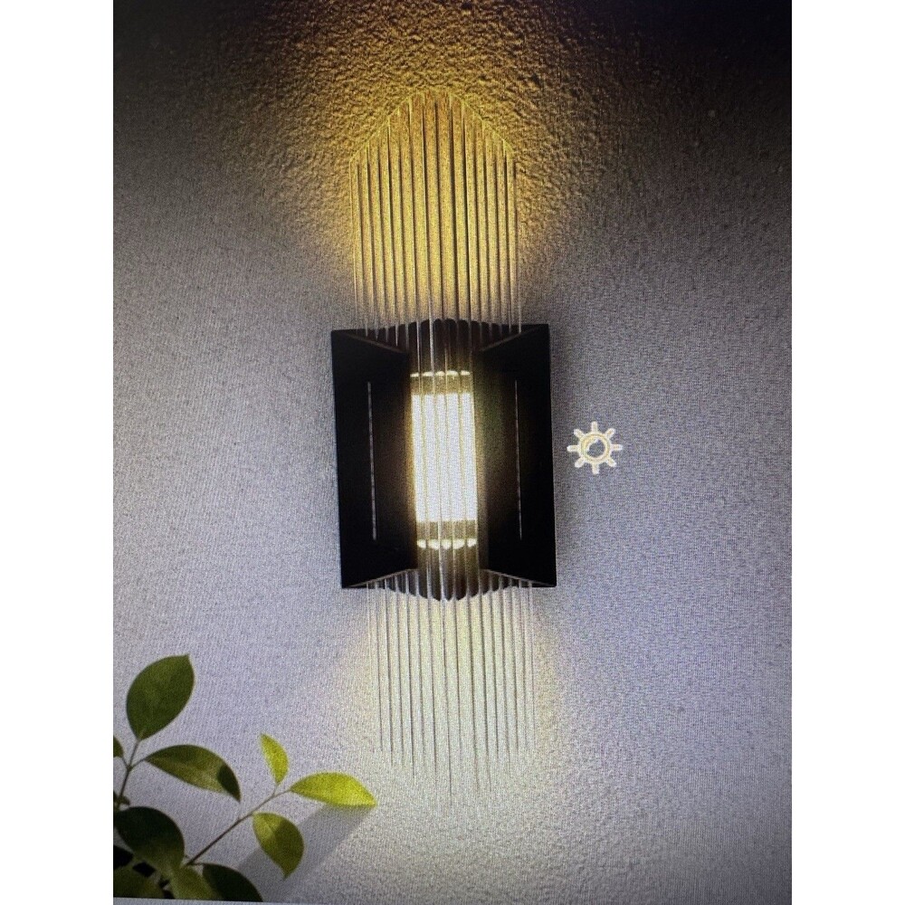 Solar Outdoor Wall Lights Modern，20.5" Outdoor Sconce Lights，Glass Exterior...